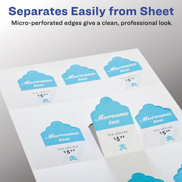 Avery Printable Blank Scallop Gift Tags with Sure Feed, 2